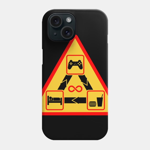 Eat Sleep Game, video games, gamer, repeat retro Phone Case by AltrusianGrace