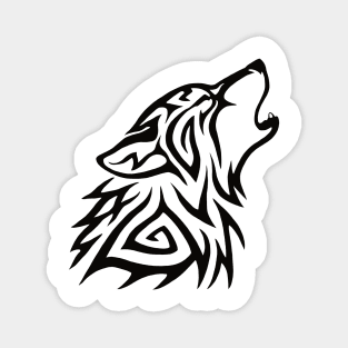 Tribal Wolf Howl Magnet