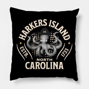 Harkers Island, NC Pirate Octopus Pillow
