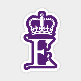 Queen Elizabeth Monogram with Crown Magnet