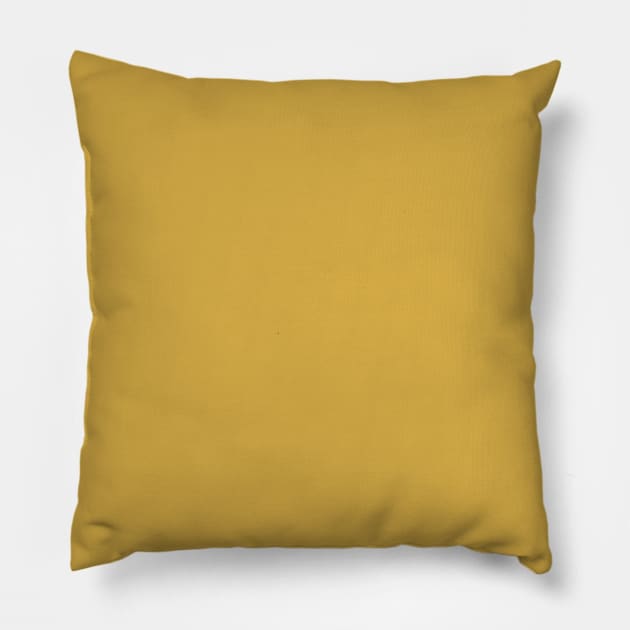 Spicy Mustard Yellow Solid Color Pillow by podartist