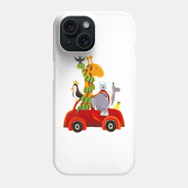 Animal Road Trip Phone Case by Hallo Molly