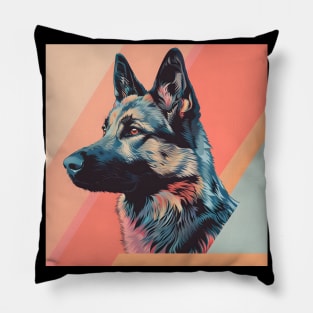 Norwegian Elkhound in 70's Pillow