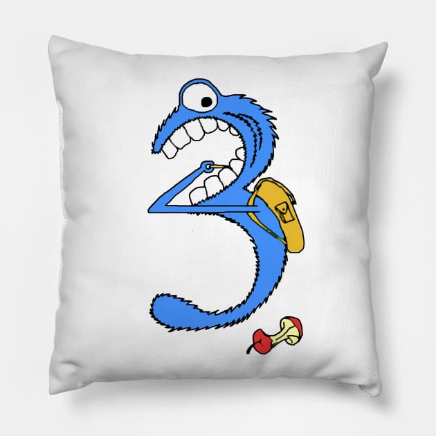 Number 3 Pillow by kostjuk