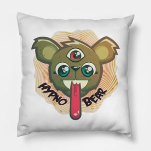 Psychedelic Hypno Bear Pillow