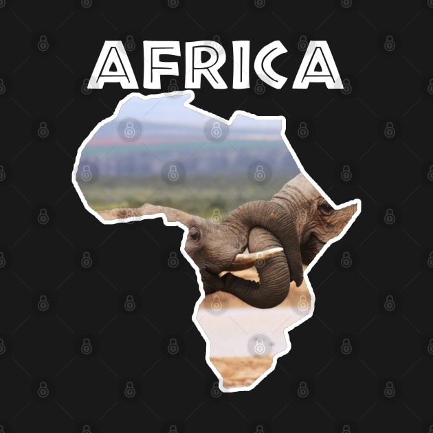 African Wildlife Continent Elephant Tussle by PathblazerStudios