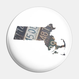 Vintage Massachusetts License Plates Pin