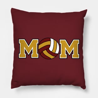 Volleyball Mom Gold and Maroon Pillow