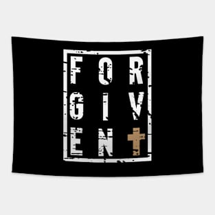 Forgiven Jesus Christian Cross Bible Verse Quote Tapestry