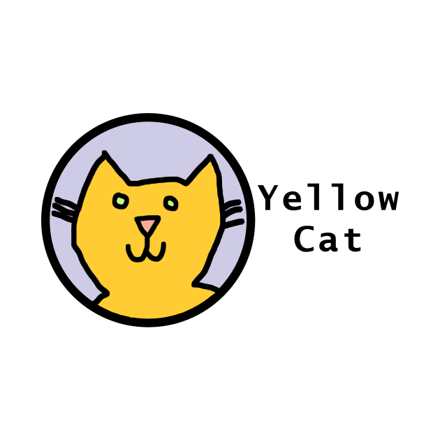 Yellow Cat Portrait by ellenhenryart