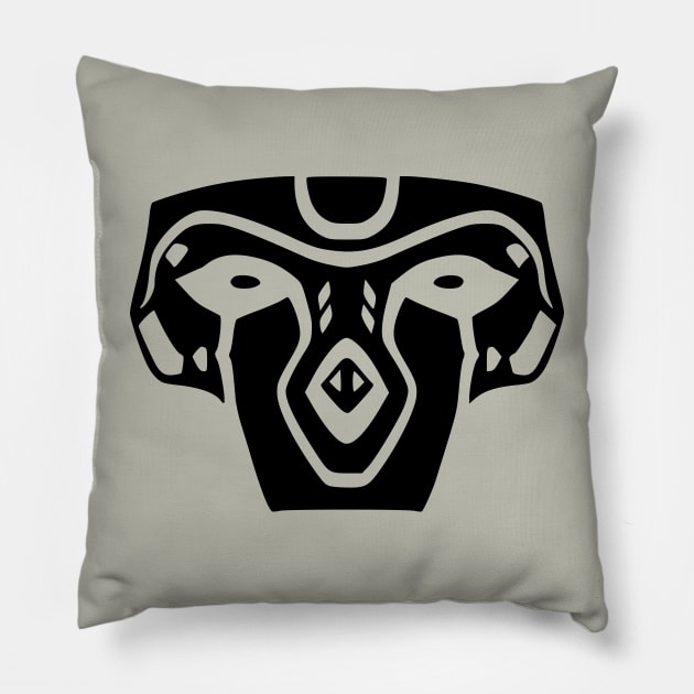 Revenant Icon Black Pillow by Paul Draw