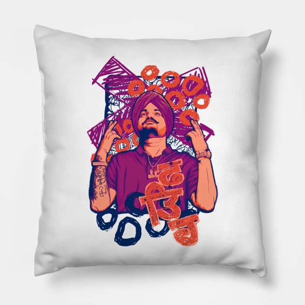 Moosewala Art Pillow by StayAnokh