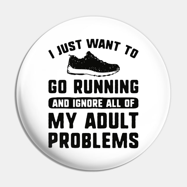 I Just Want To Go Running Pin by LuckyFoxDesigns