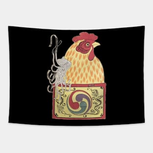 Cute Japanese Jack in the Box Chicken Kawaii Tapestry