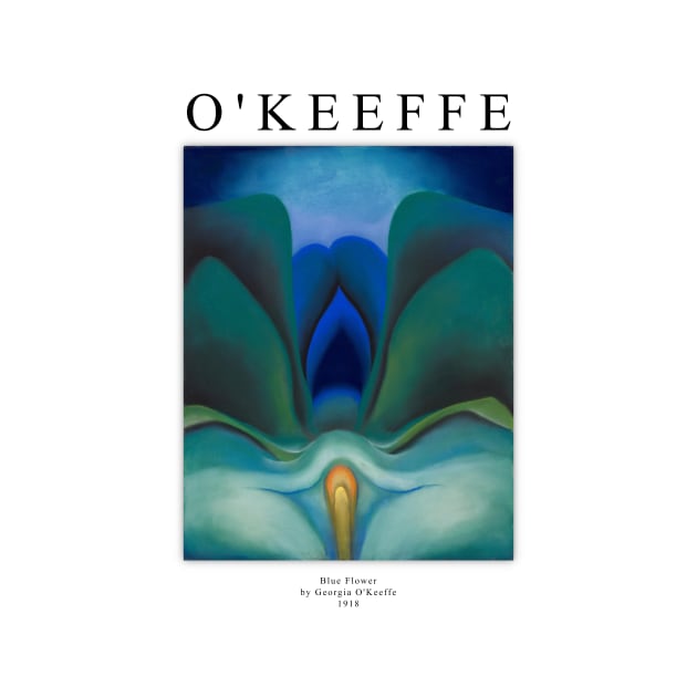 High Resolution Georgia O'Keeffe Painting Blue Flower 1918 by tiokvadrat