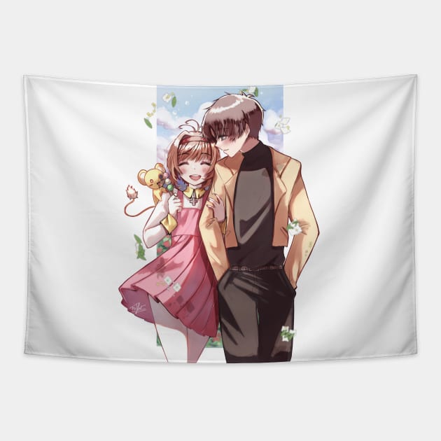 Sakura and Syaoran date Tapestry by Fukosshi