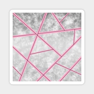 Silver/Pink Pattern Magnet