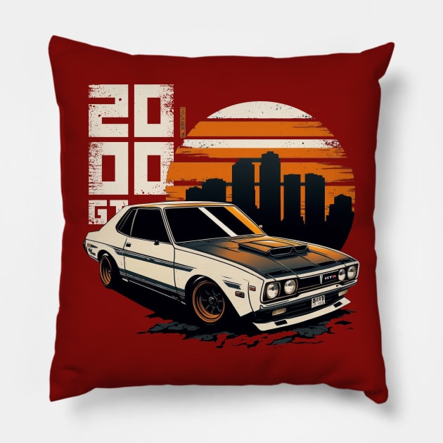 2000 GT skyline Pillow by Kid Relic