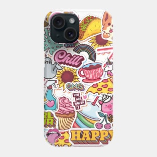 Stickers Colourful Design Sticker Design Sticker Colours Colorful Coffee Savage Incourage Phone Case