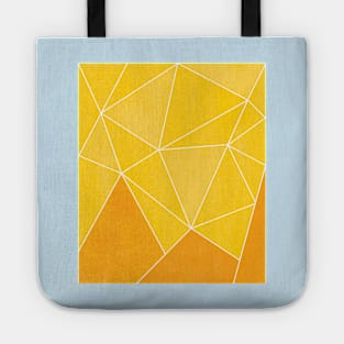 Mountain Scape // Mountainous Orange and Yellow Geometric Pattern Tote