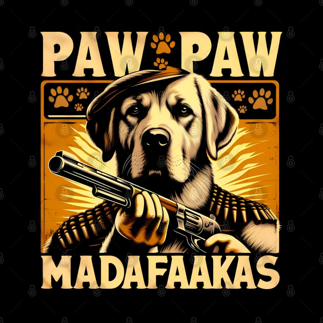 Pew Pew Madafakas Labrador Retriever Crazy Vintage Funny Dog Owners T-Shirt by T-shirt US