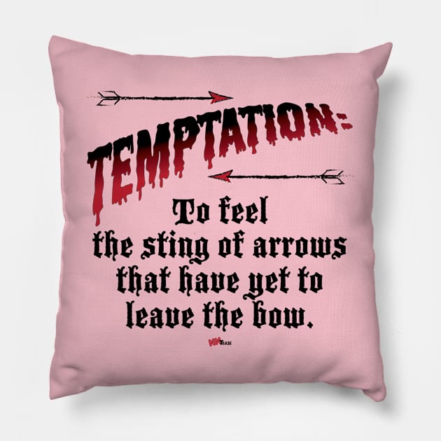 Temptation-black Pillow by NN Tease