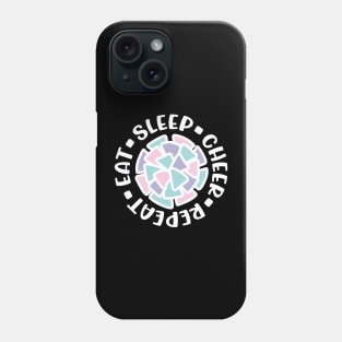 Eat Sleep Cheer Repeat Cheerleader Cute Funny Phone Case