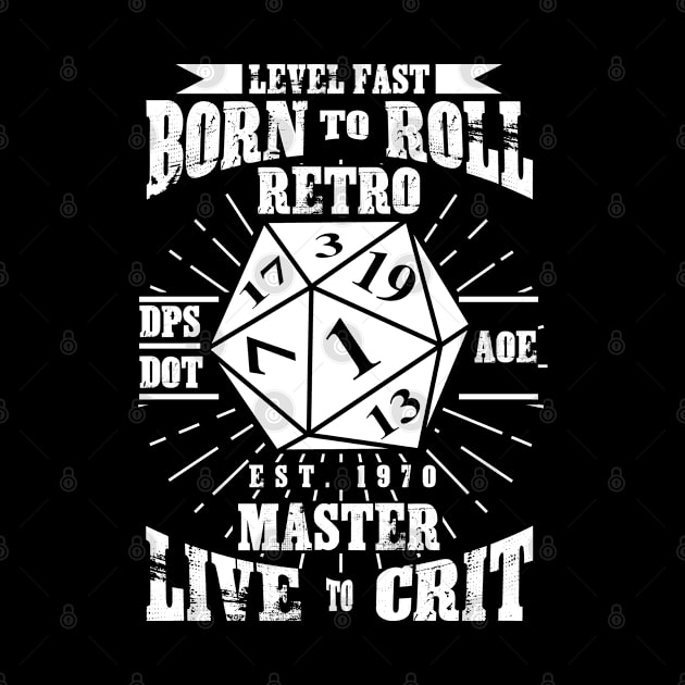 Born Roll DM Tabletop Gaming Gift Dragons D20 Dice Set Print by Linco