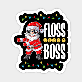Santa Floss Like A Boss Christmas Boys Kids Xmas Flossing Magnet