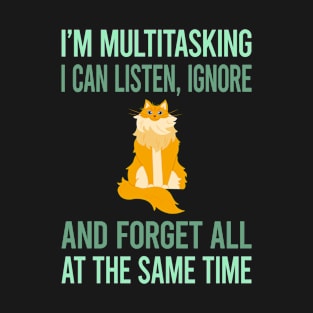 Multitasking Maine Coon Cat 22 T-Shirt