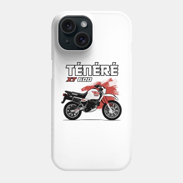 Tenere XT 600 - Red Phone Case by Tomislav Lozić