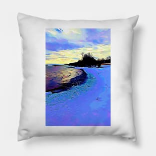 Snow Day Beach Day Pillow