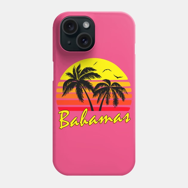 Bahamas Retro Sunset Phone Case by Nerd_art