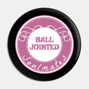 Balljointed Soulmates Design White rose Pin