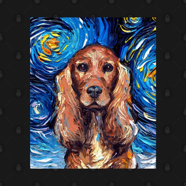 Cocker Spaniel Night (Portrait) by sagittariusgallery