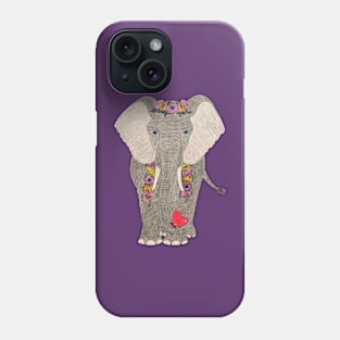 Elephant with Heart Phone Case