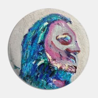 Expressionist Portrait of a Man Pin