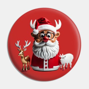 Funny Santa Claus Pin