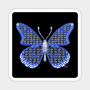 black butterfly mariposa ecopop art Magnet