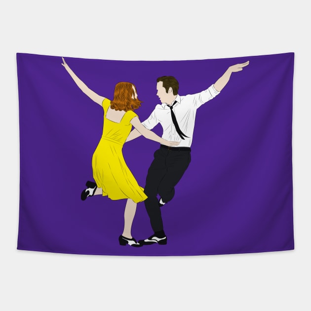 Mia and Sebastian - La La Land Tapestry by LiLian-Kaff