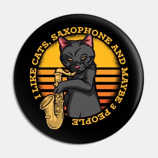 I Like Cats, Saxophone, and maybe 3 people Pin