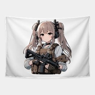 Tactical Girl Tapestry