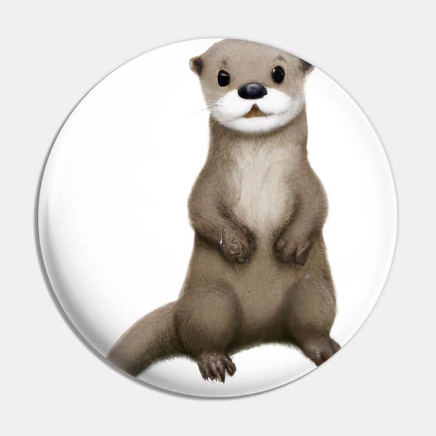 Cute Otter Drawing Pin by Play Zoo