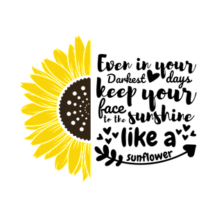 sunflower drawing positive affirmations for anxiety T-Shirt