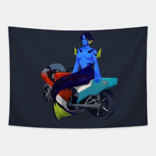 Biker Royal Tang Mermaid Tapestry