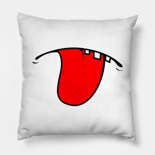 Funny Tongue Out Face Mouth Pillow