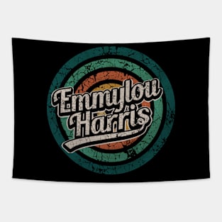 Emmylou Harris // Retro Circle Crack Vintage Tapestry