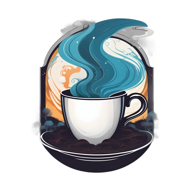 hot coffee cup magic art by AhmedPrints