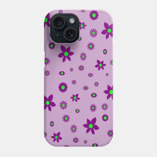 Purple and Green Daisies Phone Case