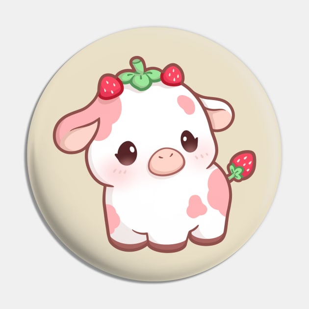 Strawberry Cow Pin